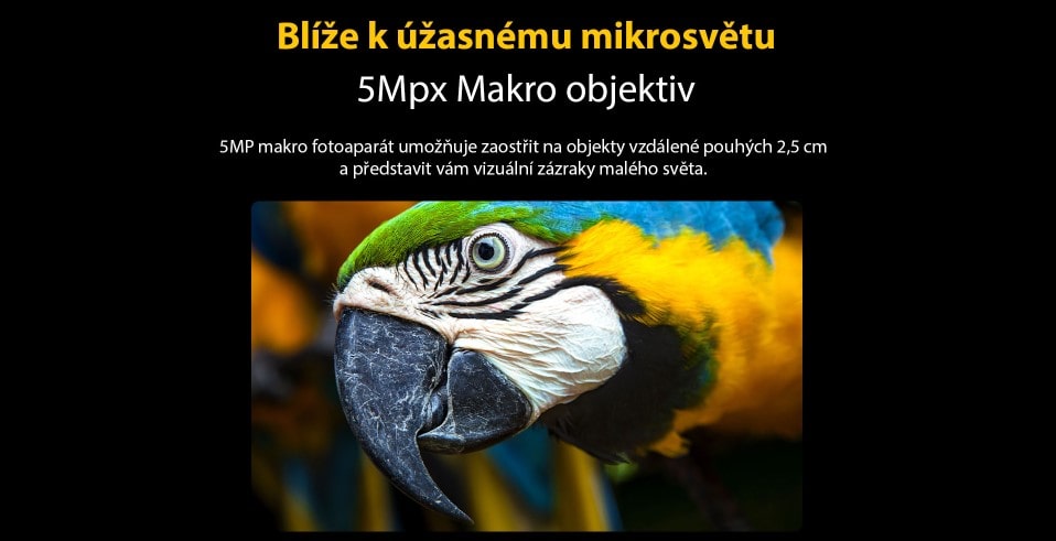 UMIDIGI BISON Pro makro focení telefonem